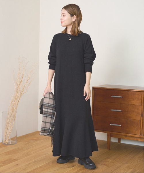 JOURNAL STANDARD（ジャーナルスタンダード）の「《追加》トラペーズワンピース（ワンピース・レディース・グレー/ブラック/ベージュ・38/36）」の2枚目の写真