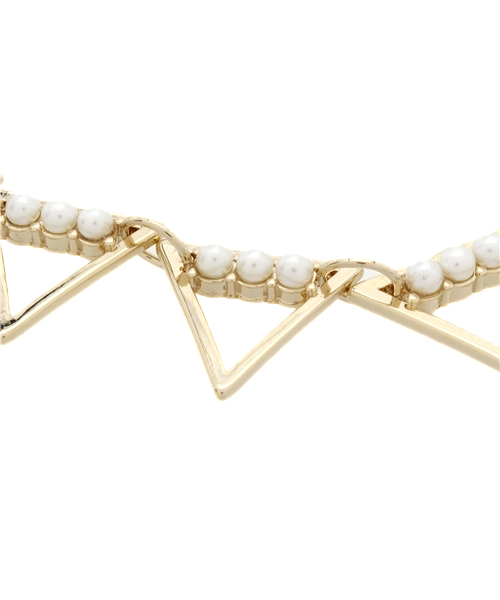 WEGO（ウィゴー）の「WEGO/トライアングルプチネックレス（ネックレス・レディース・ゴールド・FREE）」の2枚目の写真