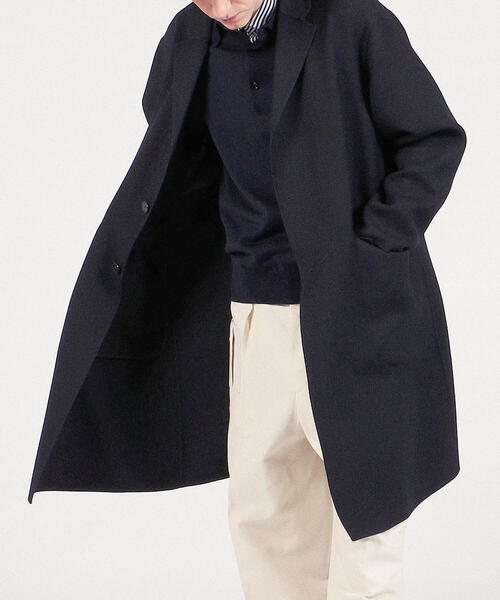 TOMORROWLAND （トゥモローランド）の「ウール チェスターコート（チェスターコート・メンズ・ネイビー/ダークグリーン・S/M/XS）」の3枚目の写真