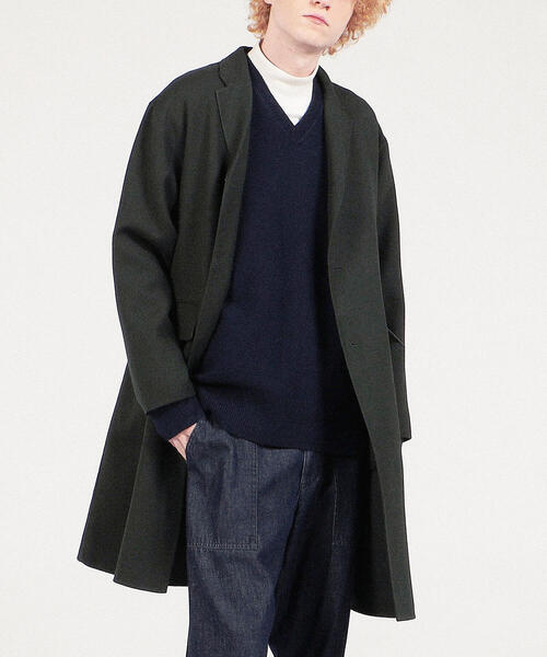 TOMORROWLAND （トゥモローランド）の「ウール チェスターコート（チェスターコート・メンズ・ネイビー/ダークグリーン・S/M/XS）」の4枚目の写真