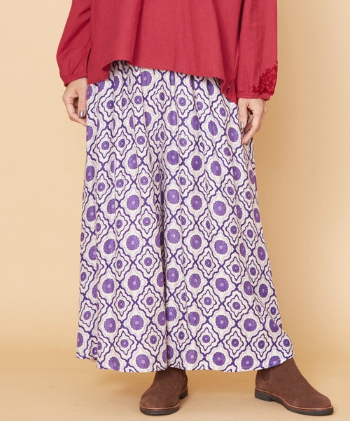 チャイハネ（チャイハネ）の「【チャイハネ】リレートワイドパンツ（その他パンツ・レディース・レッド/ネイビー/イエロー/パープル・FREE）」の3枚目の写真