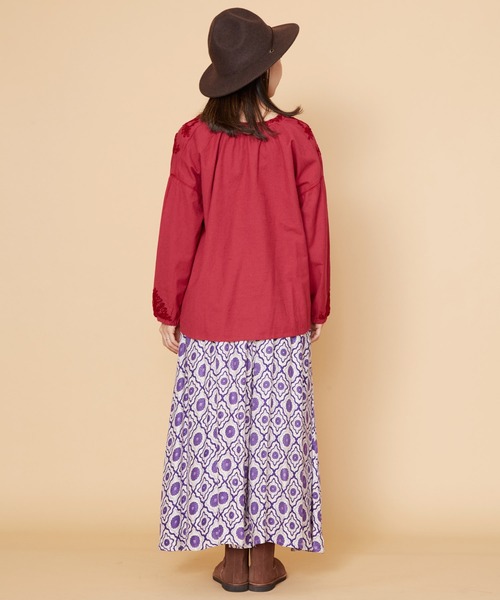 チャイハネ（チャイハネ）の「【チャイハネ】リレートワイドパンツ（その他パンツ・レディース・レッド/ネイビー/イエロー/パープル・FREE）」の13枚目の写真