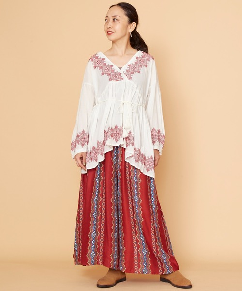 チャイハネ（チャイハネ）の「【チャイハネ】リレートワイドパンツ（その他パンツ・レディース・レッド/ネイビー/イエロー/パープル・FREE）」の21枚目の写真