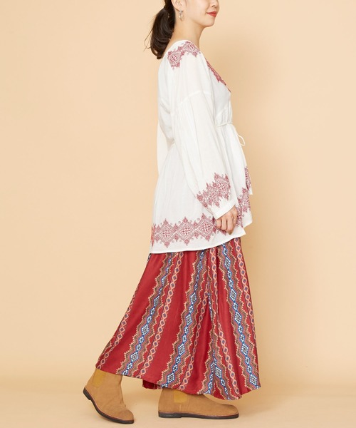 チャイハネ（チャイハネ）の「【チャイハネ】リレートワイドパンツ（その他パンツ・レディース・レッド/ネイビー/イエロー/パープル・FREE）」の22枚目の写真