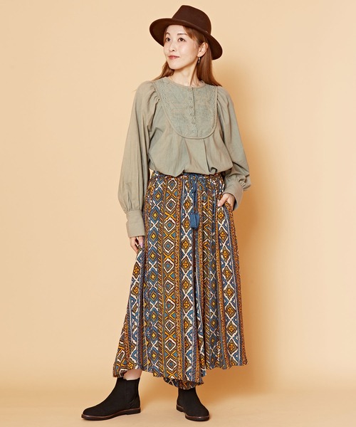 チャイハネ（チャイハネ）の「【チャイハネ】リレートワイドパンツ（その他パンツ・レディース・レッド/ネイビー/イエロー/パープル・FREE）」の15枚目の写真