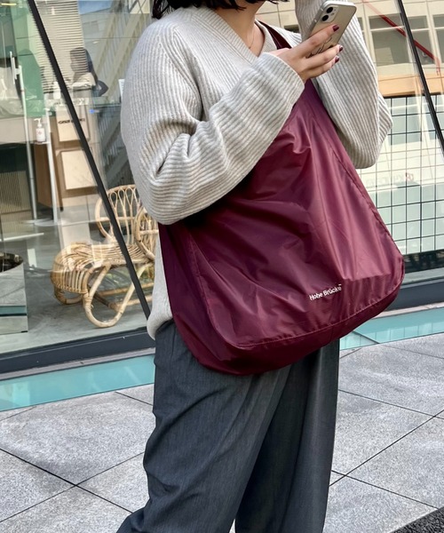 Daily russet（デイリー ラシット）の「【パッカブル仕様】ワンショルダーバッグ（ショルダーバッグ・レディース・ボルドー/イエロー/ホワイト/ブラック/ベージュ/ブラウン/グレー/カーキ・FREE）」の21枚目の写真