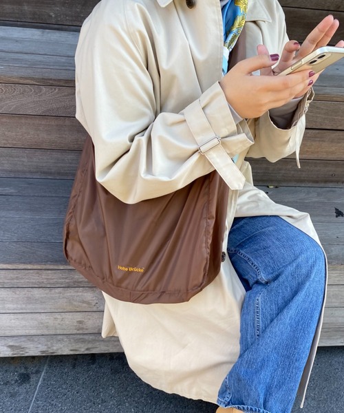 Daily russet（デイリー ラシット）の「【パッカブル仕様】ワンショルダーバッグ（ショルダーバッグ・レディース・ボルドー/イエロー/ホワイト/ブラック/ベージュ/ブラウン/グレー/カーキ・FREE）」の9枚目の写真