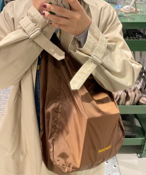 Daily russet（デイリー ラシット）の「【パッカブル仕様】ワンショルダーバッグ（ショルダーバッグ・レディース・ボルドー/イエロー/ホワイト/ブラック/ベージュ/ブラウン/グレー/カーキ・FREE）」の17枚目の写真