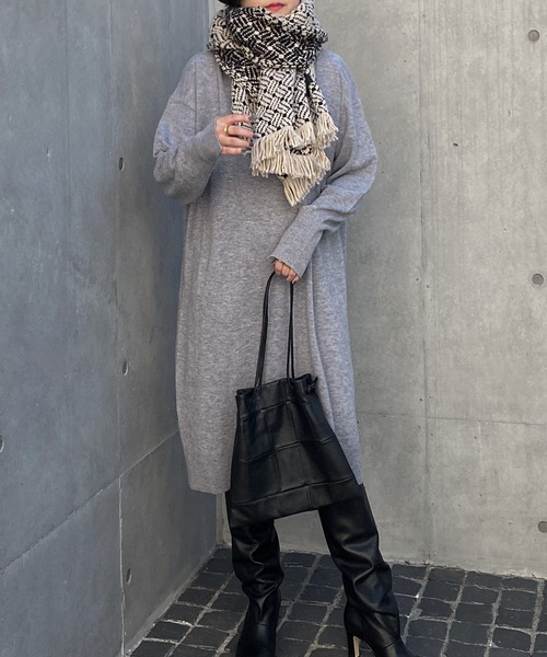 John branigan(ジョンブラニガン)の「【John Branigan】TWEED STOLE(マフラー・レディース・ピンク/ブラック/アイボリー・FREE)」の11枚目の写真