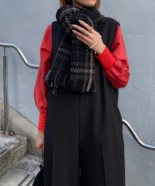 John branigan(ジョンブラニガン)の「【John Branigan】TWEED STOLE(マフラー・レディース・ピンク/ブラック/アイボリー・FREE)」の14枚目の写真