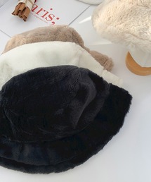 cream creme（クリームクレーム）の「フェイクファーバケットハット（ハット）」