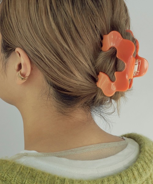 ブラ⬜︎⬜︎リ橙✧ ヘアクリップ GOLDY（ゴールディ）の「クラウド シェイプ バンス クリップ（バレッタ