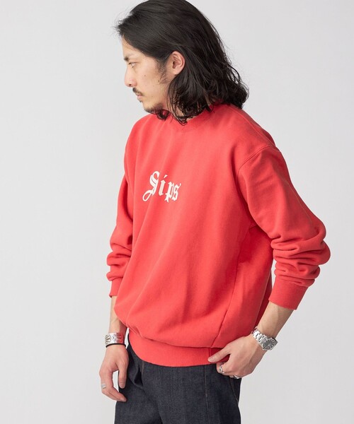 SHIPS（シップス）の「*SHIPS: OLD ENGLISH SHIPS ロゴ プリント クルーネック スウェット（スウェット・メンズ・ライトブルー/レッド/ネイビー・SMALL/MEDIUM/LARGE）」の14枚目の写真
