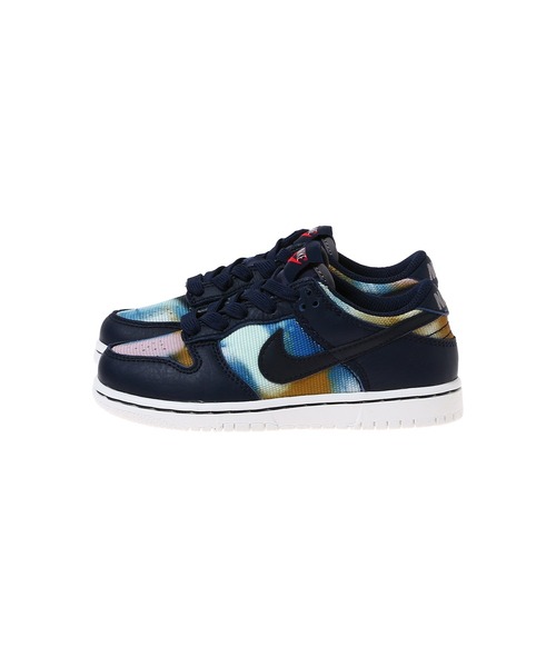 NIKE（ナイキ）の「NIKE DUNK LOW SE PS DM1052-400（スニーカー・キッズ・ネイビー・17cm/18cm/19㎝/20㎝/21cm/22cm）」の2枚目の写真