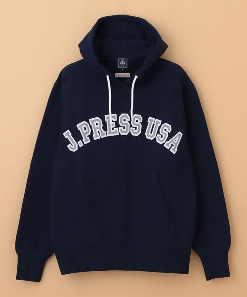 J.PRESS(ジェイプレス)の「J.PRESS × BEAMS LIGHTS / 別注 ロゴ スウェット フーディ(パーカー・メンズ・グレー/ネイビー・M/L)」の15枚目の写真