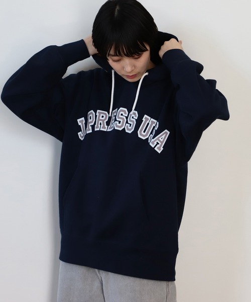 J.PRESS(ジェイプレス)の「J.PRESS × BEAMS LIGHTS / 別注 ロゴ スウェット フーディ(パーカー・メンズ・グレー/ネイビー・M/L)」の11枚目の写真