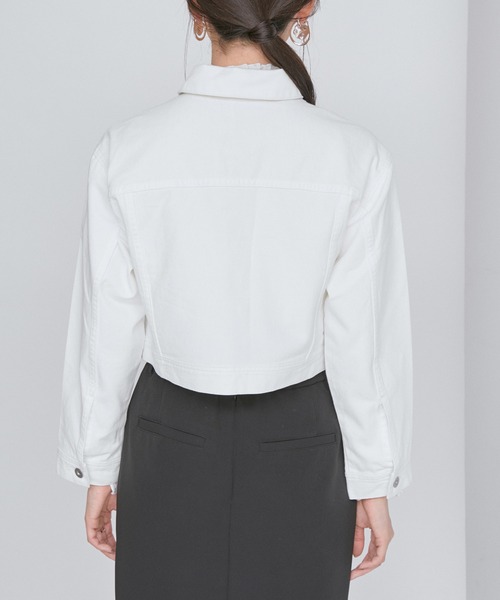 VIS(ビス)の「【洗える】クロップドデニムジャケット(デニムジャケット・レディース・ブルー/ホワイト系その他・FREE)」の15枚目の写真