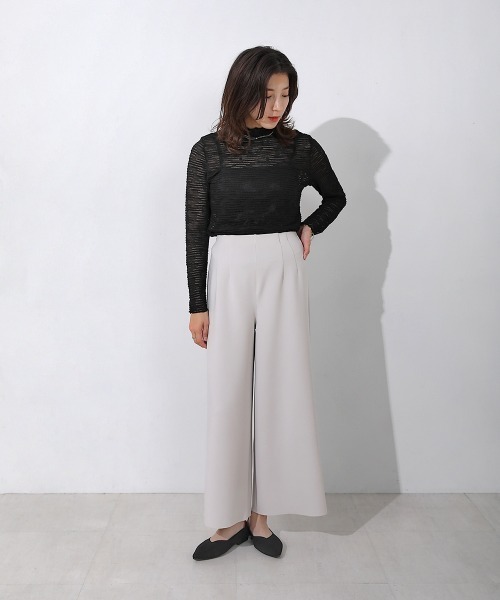 Bou Jeloud(ブージュルード)の「ボトルネックシアーインナー(Tシャツ/カットソー・レディース・ホワイト/ブラック・FREE)」の16枚目の写真