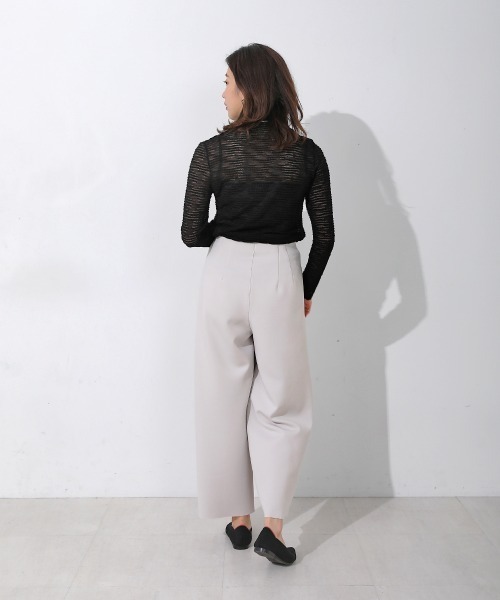 Bou Jeloud(ブージュルード)の「ボトルネックシアーインナー(Tシャツ/カットソー・レディース・ホワイト/ブラック・FREE)」の18枚目の写真