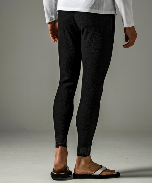 1piu1uguale3 RELAX（ウノピュウノウグァーレトレリラックス）の「1PIU1UGUALE3 RELAX/ウノピゥ ウノ ウグァーレ トレ リラックス/別注PEAR SKIN KNIT LONG PANTS（その他パンツ・メンズ・ブラック/ホワイト・SMALL/MEDIUM/LARGE/X-LARGE/XX-LARGE）」の5枚目の写真