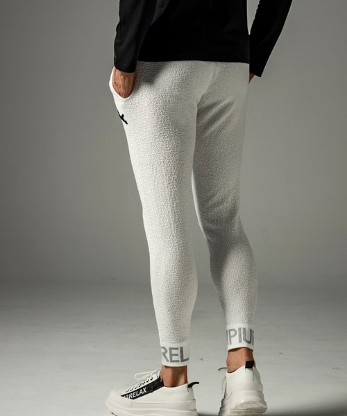 1piu1uguale3 RELAX（ウノピュウノウグァーレトレリラックス）の「1PIU1UGUALE3 RELAX/ウノピゥ ウノ ウグァーレ トレ リラックス/別注PEAR SKIN KNIT LONG PANTS（その他パンツ・メンズ・ブラック/ホワイト・SMALL/MEDIUM/LARGE/X-LARGE/XX-LARGE）」の12枚目の写真
