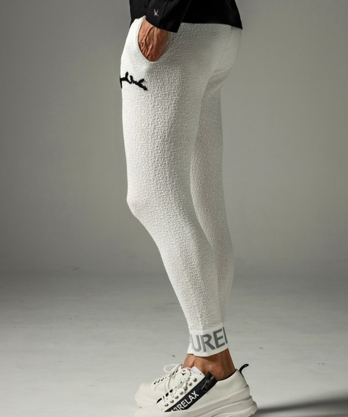 1piu1uguale3 RELAX（ウノピュウノウグァーレトレリラックス）の「1PIU1UGUALE3 RELAX/ウノピゥ ウノ ウグァーレ トレ リラックス/別注PEAR SKIN KNIT LONG PANTS（その他パンツ・メンズ・ブラック/ホワイト・SMALL/MEDIUM/LARGE/X-LARGE/XX-LARGE）」の11枚目の写真