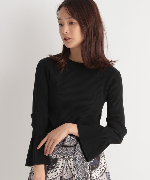 Andemiu（アンデミュウ）の「リブソデフレアニット187263（ニット/セーター・レディース・ブラック/オフホワイト/ピンク/グリーン・FREE）」の22枚目の写真