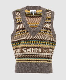 Logo Wool Mix Vest