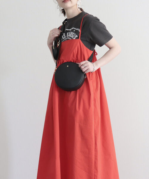 PETA+JAIN（ペタアンドジェーン）の「【PETA+JAIN/ペタアンドジェーン】丸型テープショルダーポシェット（ショルダーバッグ・レディース・ブラック・FREE）」の5枚目の写真