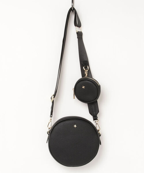 PETA+JAIN（ペタアンドジェーン）の「【PETA+JAIN/ペタアンドジェーン】丸型テープショルダーポシェット（ショルダーバッグ・レディース・ブラック・FREE）」の6枚目の写真