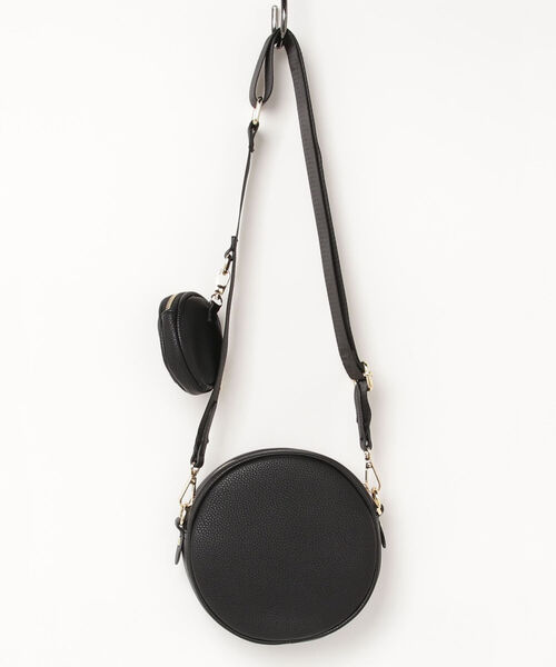 PETA+JAIN（ペタアンドジェーン）の「【PETA+JAIN/ペタアンドジェーン】丸型テープショルダーポシェット（ショルダーバッグ・レディース・ブラック・FREE）」の7枚目の写真