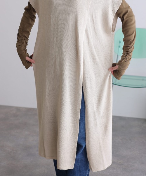 セール】ハイネックロングベスト（ベスト）｜ElegChic（エレグシック