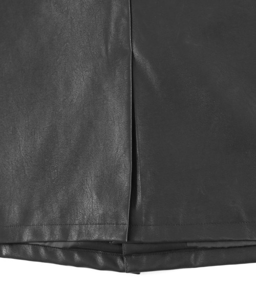 Figments（フィグメンツ）の「合皮テーラードジャケット（テーラードジャケット・レディース・ブラック・FREE）」の5枚目の写真