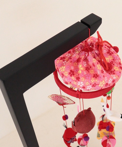 つるし飾りセット つまみ細工 吊るし飾りと雛飾りセット 雛壇 ピンク