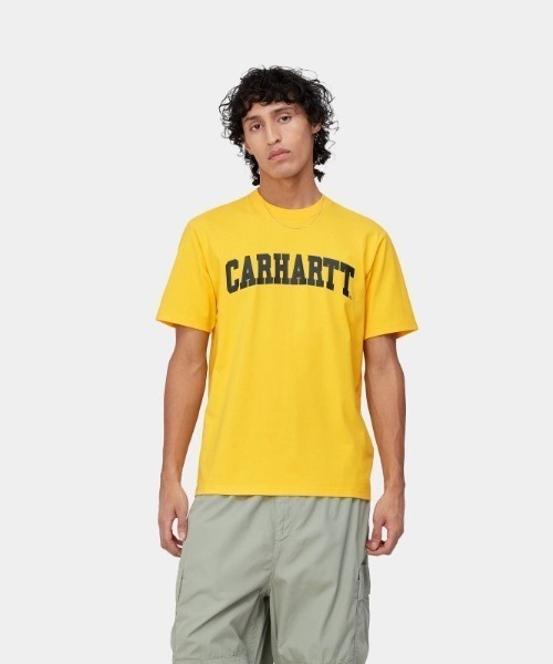 Carhartt WIP（カーハートダブリューアイピー）の「Carhartt WIP/カーハートダブリューアイピー S/S UNIVERSITYT-SHIRT ブランドロゴ クルーネックTシャツ/半袖Tシャツ I028990（Tシャツ/カットソー・メンズ・イエロー/ホワイト/グリーン/ブラック・M/L/XL）」の10枚目の写真