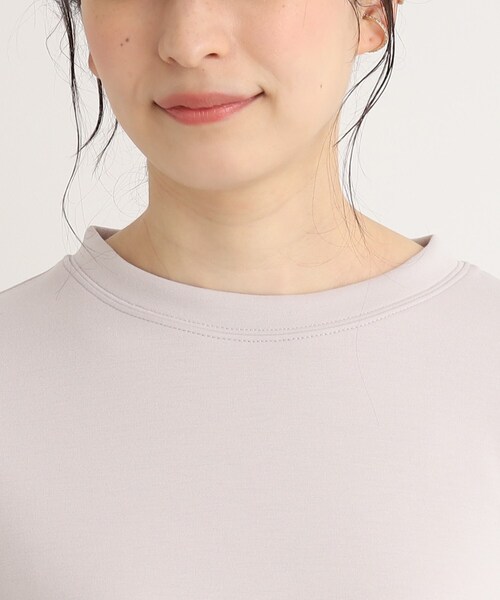 SHOO・LA・RUE（シューラルー）の「◆コーデに迷わない！レイヤード風異素材使いトップス（Tシャツ/カットソー・レディース・ピンク系その他/ベージュ系その他6/ブラック系1・00）」の4枚目の写真