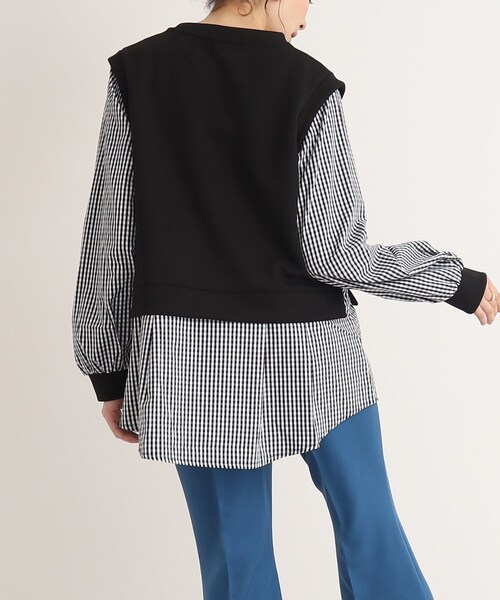 SHOO・LA・RUE（シューラルー）の「◆コーデに迷わない！レイヤード風異素材使いトップス（Tシャツ/カットソー・レディース・ピンク系その他/ベージュ系その他6/ブラック系1・00）」の20枚目の写真