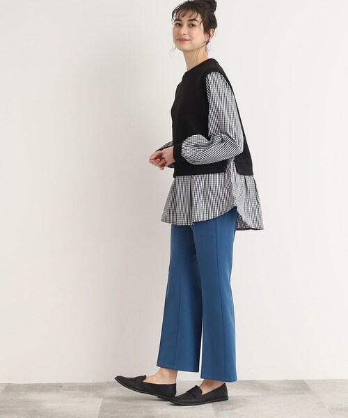 SHOO・LA・RUE（シューラルー）の「◆コーデに迷わない！レイヤード風異素材使いトップス（Tシャツ/カットソー・レディース・ピンク系その他/ベージュ系その他6/ブラック系1・00）」の5枚目の写真