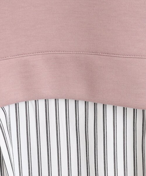 SHOO・LA・RUE（シューラルー）の「◆コーデに迷わない！レイヤード風異素材使いトップス（Tシャツ/カットソー・レディース・ピンク系その他/ベージュ系その他6/ブラック系1・00）」の13枚目の写真