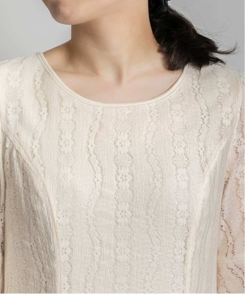 RANDA（ランダ）の「フレアスリーブレースワンピース（ドレス・レディース・ブラック/ホワイト・0/1）」の12枚目の写真