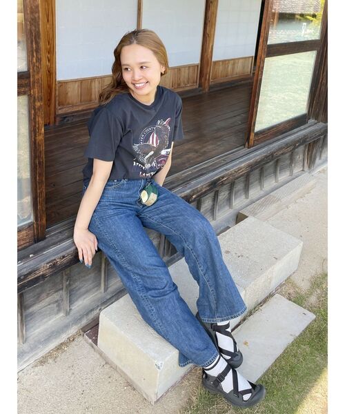 Ungrid（アングリッド）の「イーグルプリントTee（Tシャツ/カットソー・レディース・チャコールグレー/オフホワイト・FREE）」の8枚目の写真