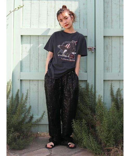 Ungrid（アングリッド）の「イーグルプリントTee（Tシャツ/カットソー・レディース・チャコールグレー/オフホワイト・FREE）」の11枚目の写真