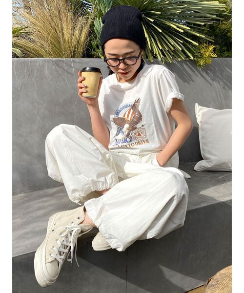 Ungrid（アングリッド）の「イーグルプリントTee（Tシャツ/カットソー・レディース・チャコールグレー/オフホワイト・FREE）」の15枚目の写真