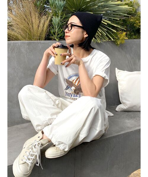 Ungrid（アングリッド）の「イーグルプリントTee（Tシャツ/カットソー・レディース・チャコールグレー/オフホワイト・FREE）」の16枚目の写真