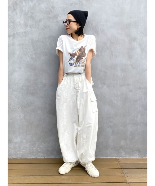 Ungrid（アングリッド）の「イーグルプリントTee（Tシャツ/カットソー・レディース・チャコールグレー/オフホワイト・FREE）」の17枚目の写真