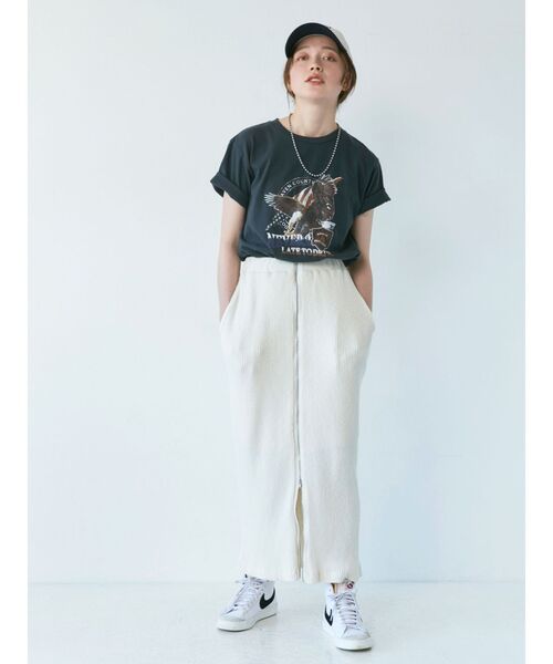 Ungrid（アングリッド）の「イーグルプリントTee（Tシャツ/カットソー・レディース・チャコールグレー/オフホワイト・FREE）」の19枚目の写真