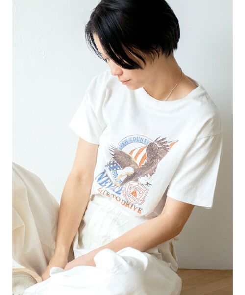 Ungrid（アングリッド）の「イーグルプリントTee（Tシャツ/カットソー・レディース・チャコールグレー/オフホワイト・FREE）」の21枚目の写真