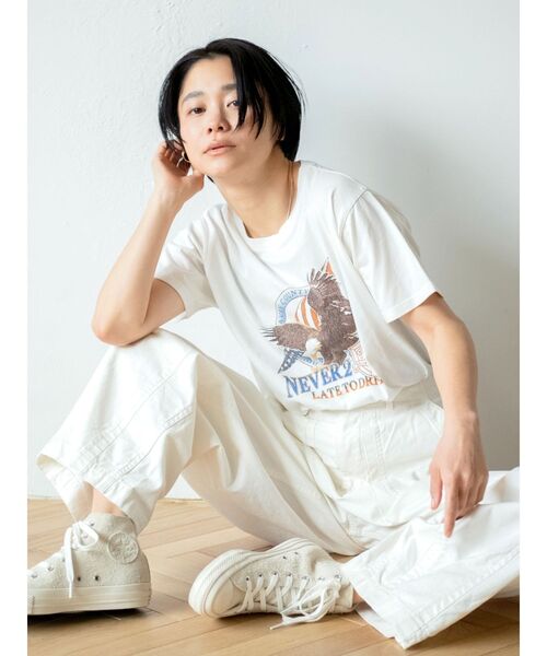 Ungrid（アングリッド）の「イーグルプリントTee（Tシャツ/カットソー・レディース・チャコールグレー/オフホワイト・FREE）」の22枚目の写真