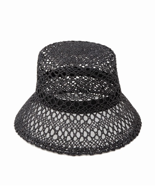 CONTROL FREAK（コントロールフリーク）の「CONTROL FREAK(コントロールフリーク)透かし編みバケットハット（ハット・レディース・ブラック/ブラウン/ナチュラル/パープル・FREE）」の2枚目の写真