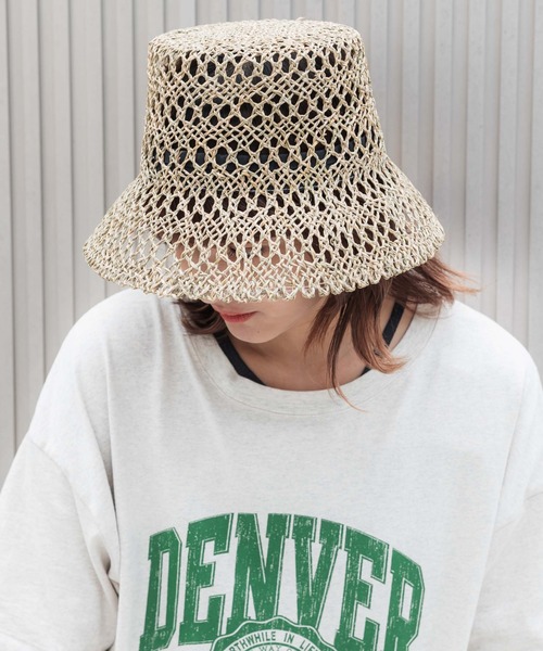 CONTROL FREAK（コントロールフリーク）の「CONTROL FREAK(コントロールフリーク)透かし編みバケットハット（ハット・レディース・ブラック/ブラウン/ナチュラル/パープル・FREE）」の17枚目の写真